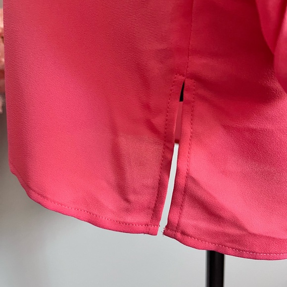 Jones New York Women's Jasper Roll-Cuff Blouse Guava Pink Size XS - Picture 7 of 12